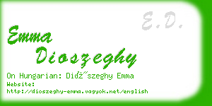 emma dioszeghy business card